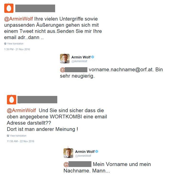 Ein Dialog aus 4 Tweets