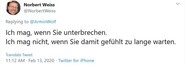 Tweet zu Unterbrechnungen mit Link