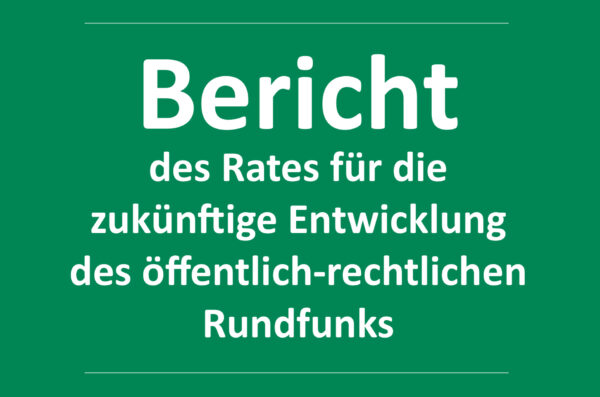 Deckblatt Bericht des Zukunftsrats