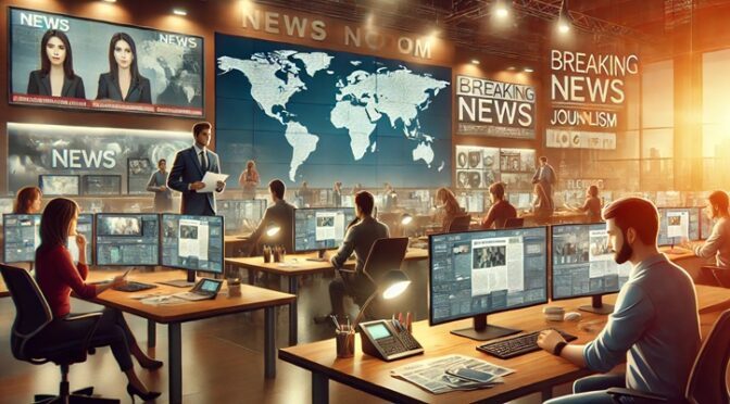 KI-Bild eines Newsrooms