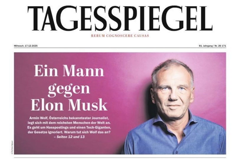 Screenshot Tagesspiegel-Titelseite vom 17.12.25 (e-paper)